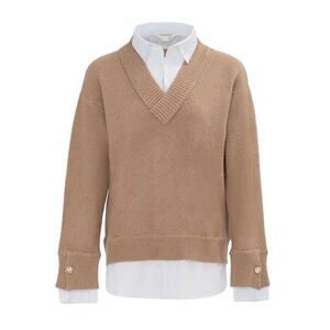 Miso Womens/Ladies Knitted 2 in 1 Sweater / Beige